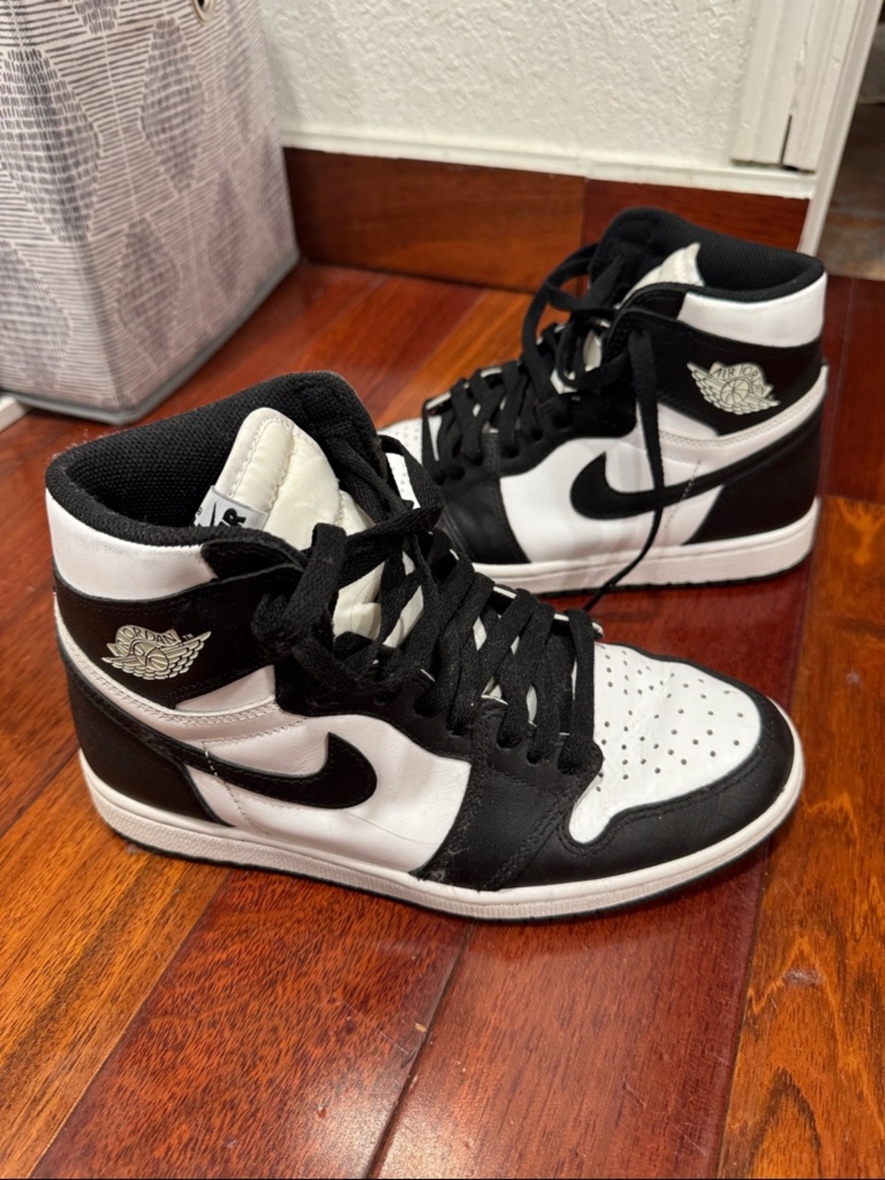 Nike Black and White High-Top Basketball Sneakers